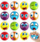 15Pcs Anti Stress Spielzeug Bälle,6CM Lustige Gesichter Softball,Mini Lächeln Gesicht Bälle,Mini Schaum Stressbälle,Verschiedene Emoticons Stressball,Antistressball Bälle Wutball für Kinder Erwachsene