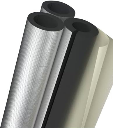 Manguito Aislante Protector de Espuma Cerrado Celda Espuma Tubo para Tuberías de Agua Fría y Caliente al Aire Libre Autosellado Calor ConservacióN Espuma Tubo Longitud 95cm(1.7in/43.0mm)