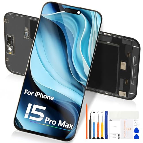 TFT pour iPhone 15 Pro Max LCD Display - Écran Remplacement pour iPhone 15 Pro Max LCD Numériseur Écran Tactile A2849 A3105 A3106 A3108 Verre Capteurs Full Assemblée Kit