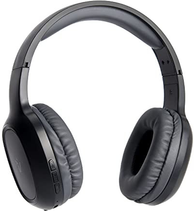 VulTech Cuffie Crab2 HBT-11BK Rev. 2.1 Over Ear Wireless Bluetooth 5.3 Aux con Microfono, Controllo Traccia, Gestione Chiamate, Ricarica Type-C Autonomia 12 ore, Accoppiamento Automatico Android/iOs