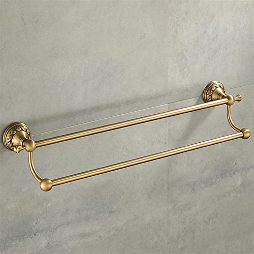 Porte-Serviettes Double 50 cm, Porte-Serviettes de Salle de Bain Antique à 2 Couches, Accessoires de Salle de Bain, Barre Porte-Serviettes (Sg1003a)