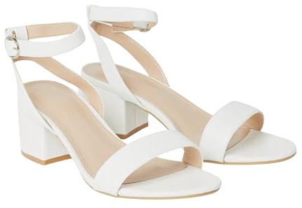 Dorothy Perkins Women’s Wide Fit Tommi Barely There Mid Block Heel Sandals, Wide Fit, Spring Summer, Holiday, Summer Party, Wedding Guest, Weekend