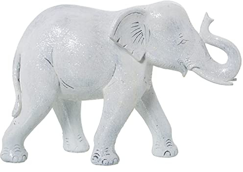 FIGURA RESINA ELEFANTE BLANCOENVEJECIDO 29X11X20CM
