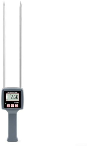 Getdoublerich Tragbares Heu-Feuchtigkeitsmessgerät, tragbarer Feuchtigkeitstester, Feuchtigkeitsdetektor, Sonde Feuchtigkeitstester für Getreide, Stroh, leicht ablesbare Feuchtigkeitswerte