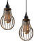 LEDSone 2Pcs Modern Metal Light Shade 13 cm Easy Fit Metal Hanging Ceiling Pendant Light Fixtures Chandelier Light Fitting Lamp Cage for Hallway Dining Room Living Room (Brushed Copper 2pack)