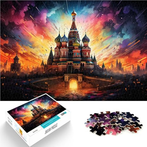 1000-teiliges Puzzle für Erwachsene, der Kreml, Lernpuzzle, 26 x 38cm, geeignet als Schreibtischdekoration