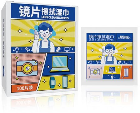 100 Count Anti-Fog Lens Cleaning Wipes – Pre-Moistened, Portable Wipes for Eyeglasses, Phones, Camera Lenses & Screens