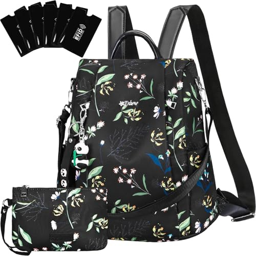 Eshow Zaino Donna Antifurto, Zainetto Multifunzionale, Borsa Casual ed Moda per Viaggio, Scuola, Lavoro, Shopping, Visite e Università