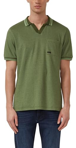s.Oliver Piqué-Poloshirt in Bi-Color-Optik mit Brusttasche