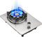 Brûleur à gaz intégré, verre trempé anti-explosion, facile à nettoyer, compatible avec gaz naturel et propane, idéal pour la cuisson au wok