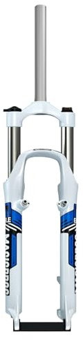 AADDFDD Forcella Ammortizzata per Mountain Bike da 26 Pollici, Tubo Dritto da 1-1/8, Freno a Disco V, Forcella Meccanica per Bici, Escursione 100 mm, Blocco Manuale QR 9 x 100 mm