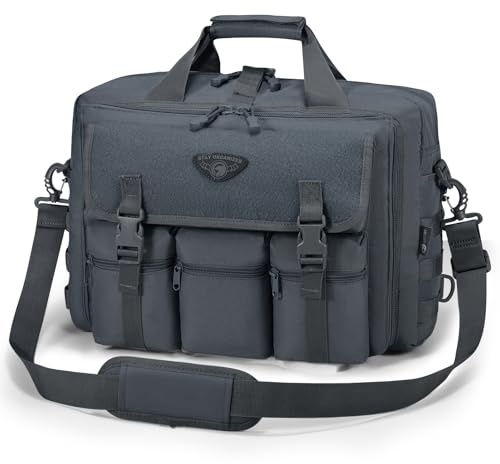 SPAHER Borsa Porta PC 17 Valigetta 24 Ore Borsa Tattica Ventiquattrore Uomo Borsa Lavoro Ufficio Laptop Computer PC Portatile Portadocumenti Cartella Briefcase Messenger Bag
