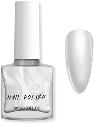 Silver Metallic Nail Polish,Metal Mirror Effect Nail Varnish,Silver Chrome Nail Varnish Quick Drying Metallic Effect,Super Shine Mirror Effect Nail Art Home Manicure,No Need UV(10ML)