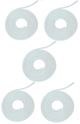 5pcs Laser Spiral Cable Protectors - Charger/USB Data Cable Sleeves | Headphone Cord Savers for Phones, Earphones | Pet Chew Prevention, Durable Cable Guards | Essential Cord Accessories (White)