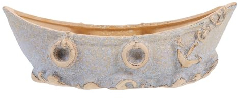 NOLITOY Ceramic Boat Shaped Decorative Planter with Safety Features Suitable for Home Decor and Hotel Use Random Color