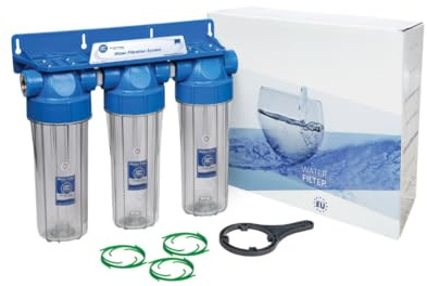 Aquafilter FILTERGEHÄUSE Trio 10 Gewinde 3/4 WASSERFILTER GEHÄUSE (FHPRCL-B-Triple)