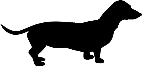 Samunshi® Dackel Hunde Aufkleber Autoaufkleber Sticker in 7 Größen und 25 Farben (10x4,6cm schwarz)