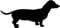 Samunshi® Dackel Hunde Aufkleber Autoaufkleber Sticker in 7 Größen und 25 Farben (10x4,6cm schwarz)