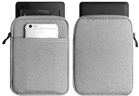 6-inch Protective Case For Kindle, Lightweight Protective Sleeve Cover Bag Pouch Cases with Cotton Lining for Kindle Paperwhite3 for Voyage 558/958/KV E-reader(Gray)