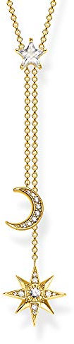 Thomas Sabo Damen Kette Stern & Mond 925 Sterling Silber KE1900-414-14-L45v