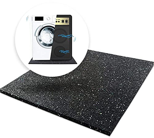 ETM Tapis Anti-Vibration 125 x 200 x 0,5 cm - Caoutchouc pour Machine à Laver - Insonorisation Découpable, Amortisseur de Vibrations