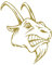 kleb-Drauf | 1 Ziegenbock | Gold - matt | Autoaufkleber Autosticker Decal Aufkleber Sticker | Auto Car Motorrad Fahrrad Roller Bike | Deko Tuning Stickerbomb Styling Wrapping