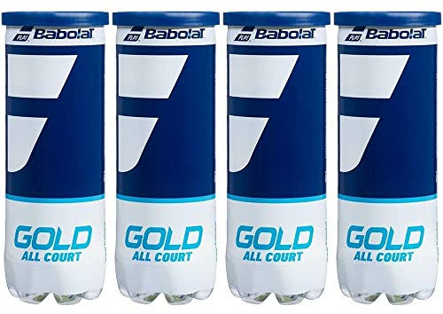 Babolat Gold All Court Tennisbälle, 4 Dosen | 12 Bälle (3 Bälle/Dose)