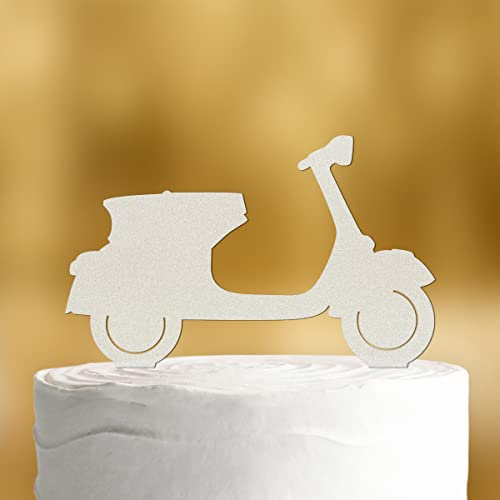 Cake Topper Vespa [retro] - Acryl satiniert - für die Geburtstagstorte - Geburtstagsdeko Tortenaufleger happy birthday party deko Geschenkideen Happy birthday tortendeko Geburtstag