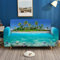 LNXSESN Sofabezug Petrol Coconut Ocean Sofaüberwurf Stretch Couch überwurf Elasthan Universal Sofahusse Moderne Anti-Haar Couch überzug Antirutsch Sofa überzug 3 Sitzer