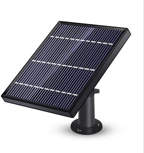 Panel solar compatible con cámara de vigilancia con batería HMD2, compatible con cámara de vigilancia, fuente de alimentación CC, 3,2 W/5,5 V, panel solar impermeable con cable USB de 13 pies / 4 m.
