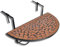 Susany Klapptisch Mosaik-Balkontisch Hängetisch Balkonhängetisch 76 x 56 x 64 cm Mit Keramik-Tischplatte:76 x 38 cm,Halbkreisförmiges Design,Eisenrohr+Keramikfliesen,Terracotta und Schwarz