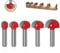 5 Pezzi Fresa per Spianare Legno, Frese CNC con Codolo da 8 mm, Punta Tonda, Punte da Taglio in Metallo Duro, Carpenter Router Bit Cutter, Strumento per Fresatura (5)