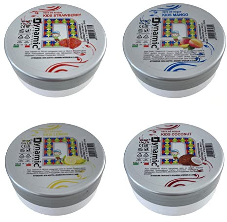 Dynamic Haarwachs für Kinder mit Erdbeere & Mango & Lemon & Cocosduft & starker Halt ohne Silikon & SLS - 100 ml - Made in Italien (Erdbeere)