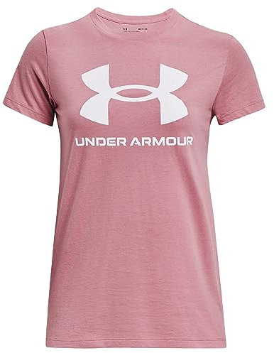 Under Armour Damen Live Sportstyle Graphic Short Sleeve Crew Neck T-Shirt Hemd, (580) Cassis/Weiß, X-Klein