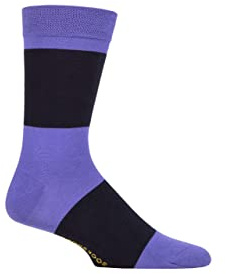 SockShop Mens and Ladies Striped Colour Burst Bamboo Socks with Smooth Toe Seams Pack of 1 Purple Haze 4-8