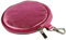 modamoda de P10 / P08 Damen Leder Rauleder Geldbörse Münzgeldbörse Taschenanhänger ø 11,5 cm handmade in Italy, Farbe:Candy Pink Metallic