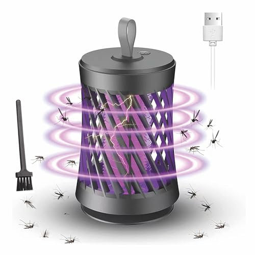 Mr. Insektenfrei 2-IN-1 Effektiver Insektenvernichter elektrisch - Kabelloser Mückenfänger mit Akku & Ladekabel Indoor - Hochwirksame Mückenlampe, Innovative Mückenfalle und starker Mückenschutz