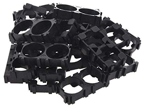 Jiklophg 20 x 18650 Dual Lithium Battery Holders for DIY Cell Pack Black