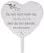 DOLORINO Grabstecker Edelstahl Herz mit Spruch | Du bist nicht mehr da | Grabschmuck | in Liebe für einen geliebte Menschen | eine wetterfeste Erinnerung aus Edelstahl | 28cm