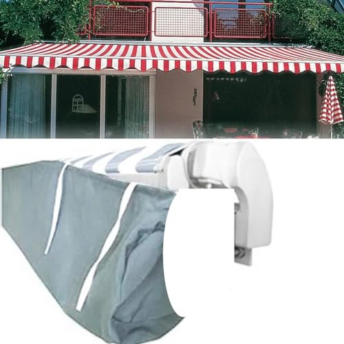 Markisenabdeckung, Einziehbares Schutzüberdachung, Shelter Schutzhülle, Strapazierfähiges, Wasserdichtes Polyestergewebe Von 3,5 m Breit für Außenbereich, Garten, Terrasse, Aufbewahrungstasche (3,5 m,