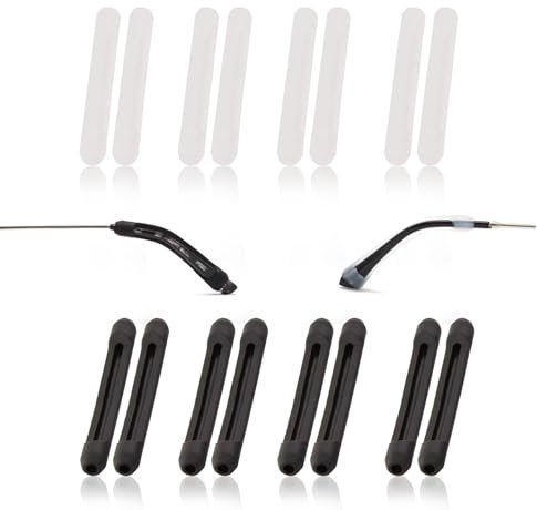 8 Pairs Glasses Ear Grips, Soft Silicone Anti-Slip Glasses Retainer, Glasses Ear Cushions Glasses Grips Behind Ears Glasses Temple Holder Protectors for Various Glasses and Sunglasses