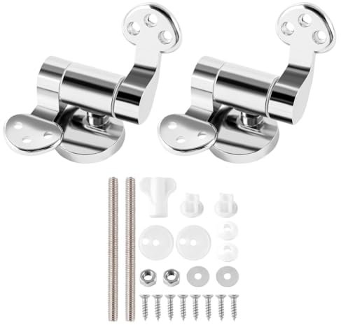 Zicojia Toilettensitzscharniere, 1 Paar Ersatzscharniere Aus Edelstahl für Alle WC-Sitzbezugsdeckel, Soft-Close-Toilettensitzbeschläge