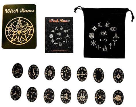 VOCUE Handmade Wood Divinations Game Props Board Game Family Nordic Handmade Wood Cut Stones with Storage Bag