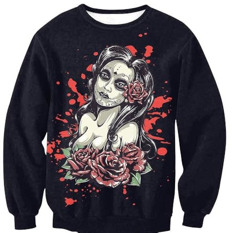 MEIMIYI Sweatshirt Herren Casual Persönlichkeit Langärmeliges Sweatshirt Herren 3D Digitales Drucken Kapuzenpullover Herren Jugend Hip Hop Trend Pullover Herren AA-09 XXL