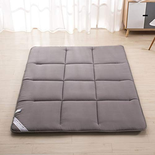 Weiche, atmungsaktive, tragbare Futon-Matratze, 1,2 x 2 m, Einzelbett, Doppelbett, zusammenklappbar, Komfortmatte, Gästematratze, Grau