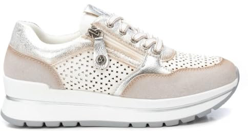 XTI - Zapatilla Mujer Blanco - Calzado Cómodo y Versátil - Moda Casual - Modelo 14372901 (Talla 38)