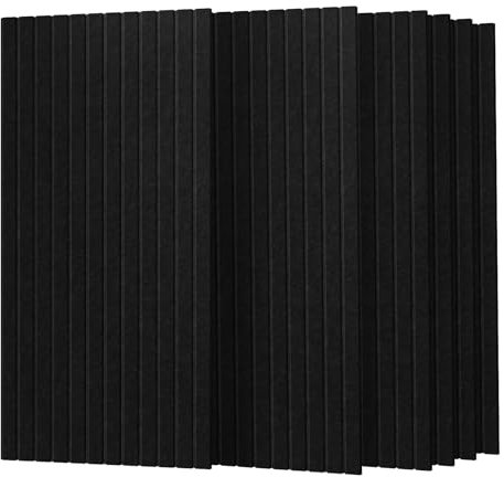 UMIACOUSTICS 6 Packs Acoustic Panel,47.2 x 23.6 Inches Decorative Sound Proof Panel for Office,Home Theater,Studio ,Black