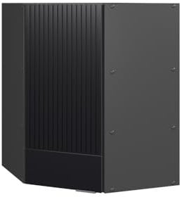 Vicco Küchenschränke Fame-Line, Küchen-Eckschrank, Schwarz gestreift, 57 cm