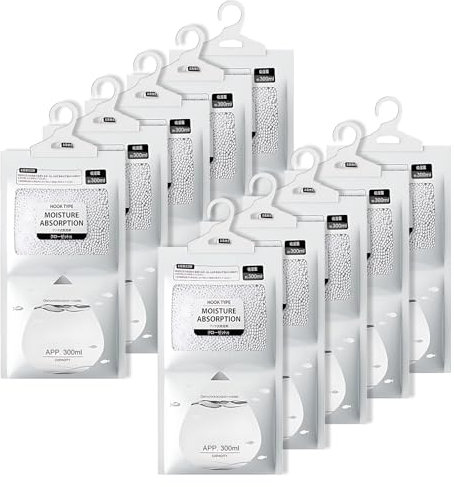 10 Pack Antihumedad Armarios, 100g Bolsas Antihumedad Armarios,Deshumidificador Armarios Ropa, Absorbe Humedad Quitador, Quitar Humidade Ambientadores Ropa, Antimoho, Anti Humedad
