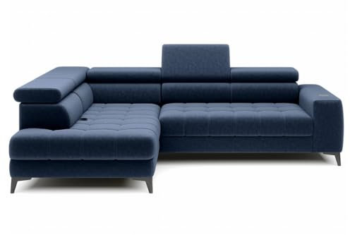 Friderik ASTOLA Ecksofa ausziehbare Rückenlehne Bettkasten Schlaffunktion Relaxfunktion (Lounge 13, Links)